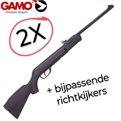 2x Gamo Delta & 2x bijbehorende richtkijker. Zo goed als nieuw.