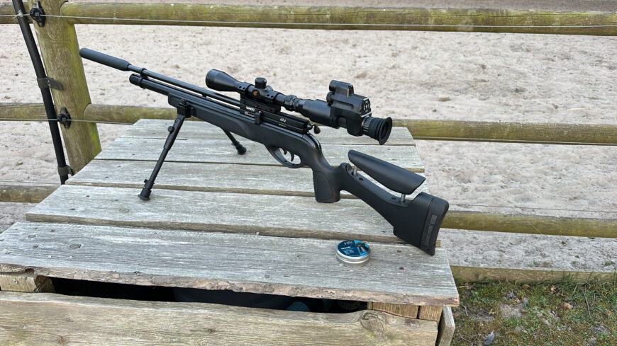 Gamo HPA tactical .22 met Vector Veyron