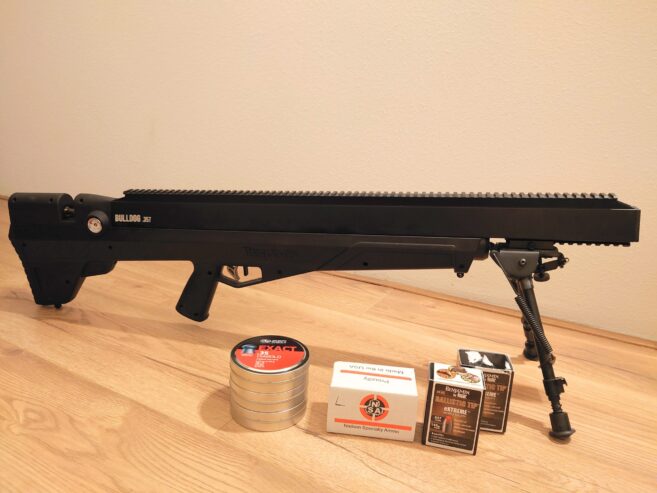 Benjamin Bulldog .357 incl slugs/bipod/koffer