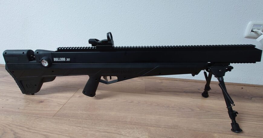 Benjamin Bulldog .357 incl slugs/bipod/koffer