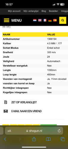 VMX 2.0 ZWART | KNIKLOOPBUKS 4.5MM | WEBLEY